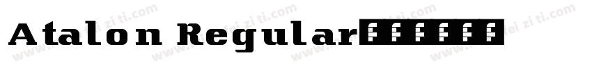 Atalon Regular字体转换